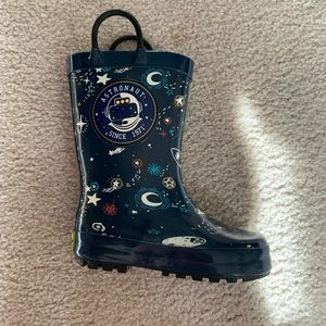 Western Chief Rain Boots Toddler Boy 7/8 -Astronaut